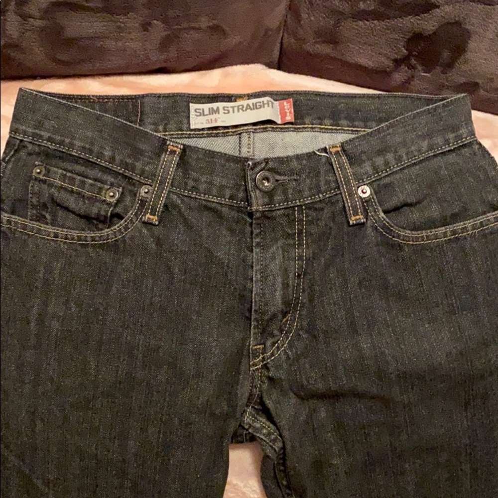 Boys Levi’s slim straight blue jeans